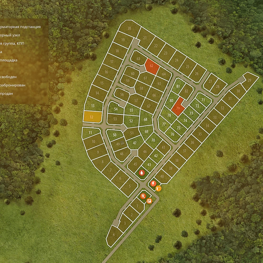 План поселка Солнечный луг