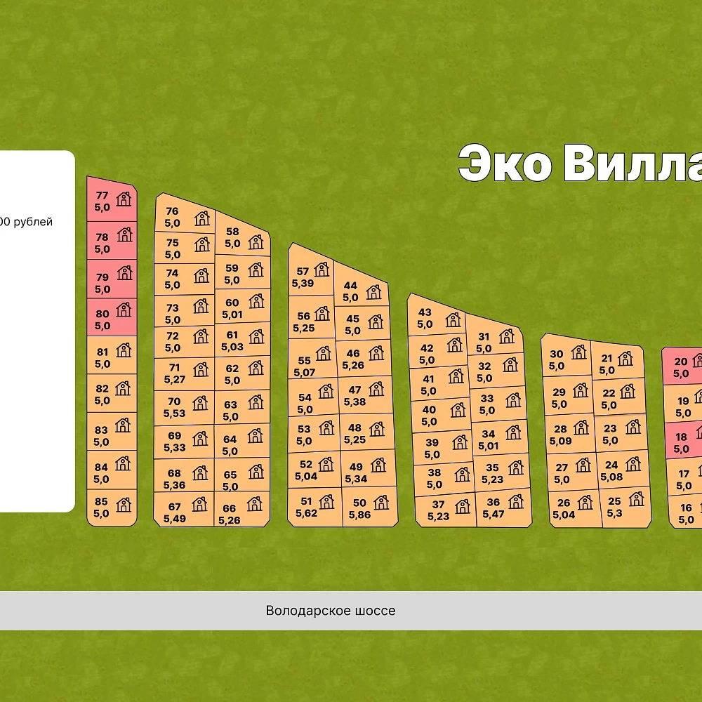 План поселка Эко Вилладж