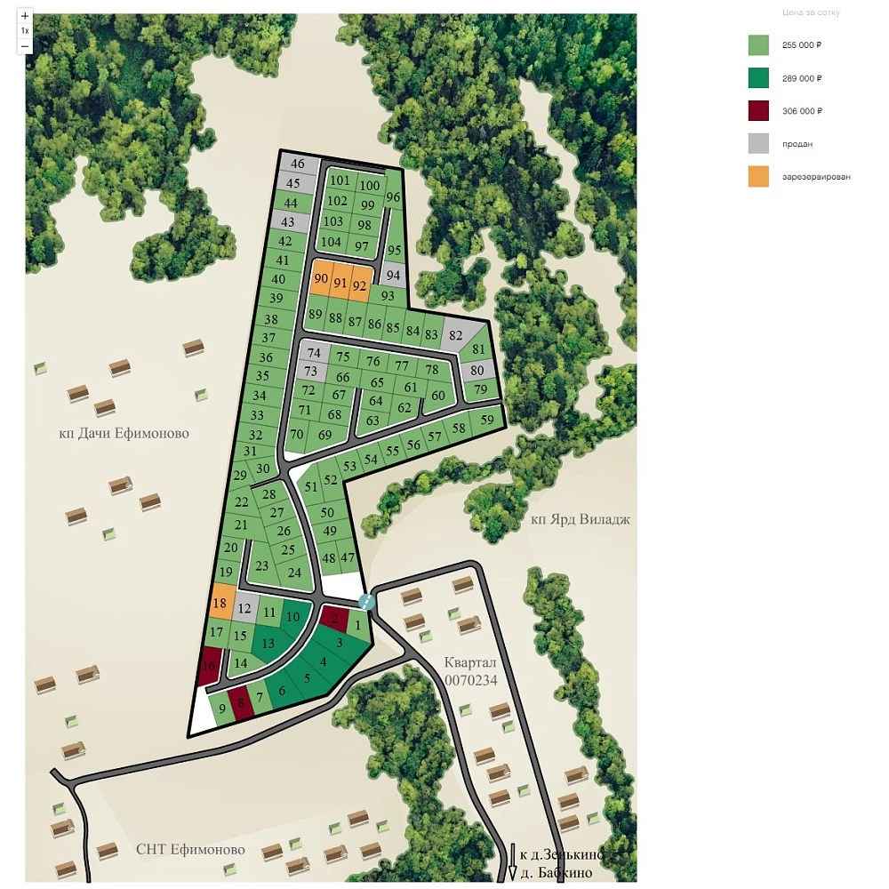 План поселка Престиж