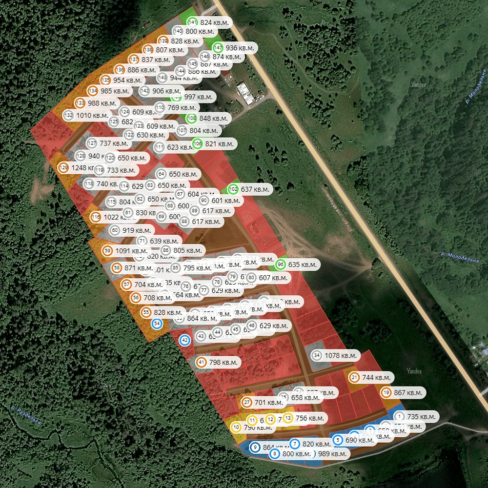 План поселка Лесное озеро