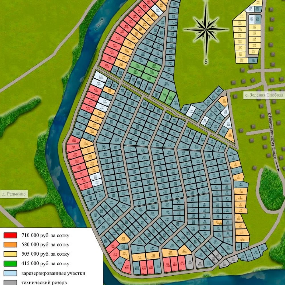 План поселка Пахра Ривер Парк