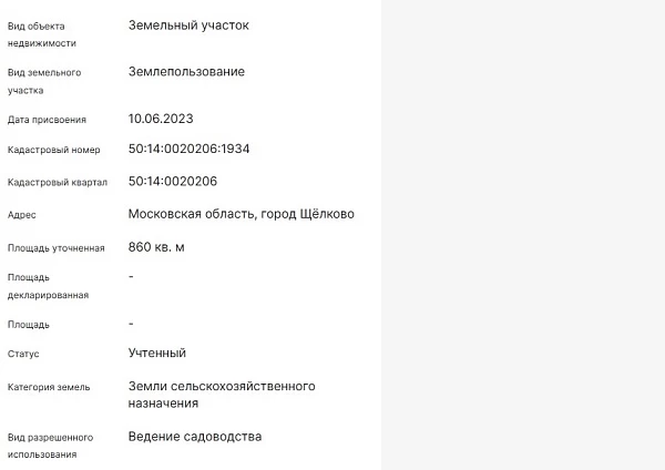 Скрин ЕГРН Онлайн