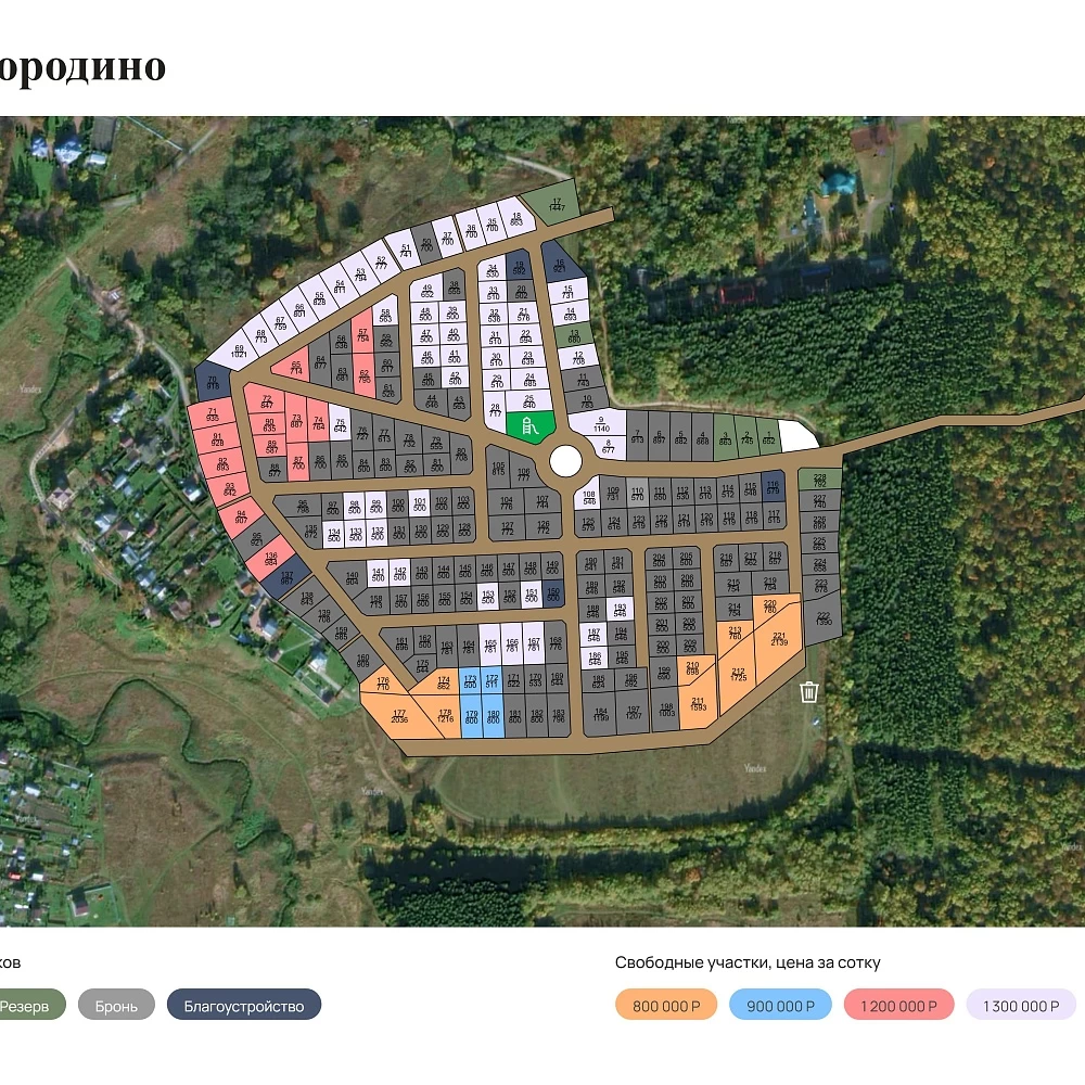 План поселка Бородино