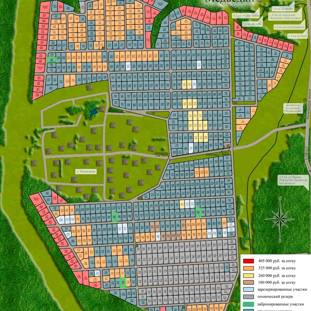 План поселка Медведки