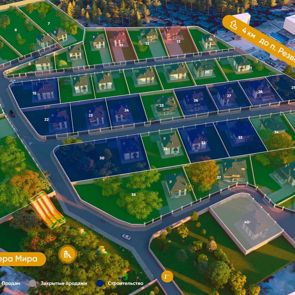 План поселка Чехов Парк