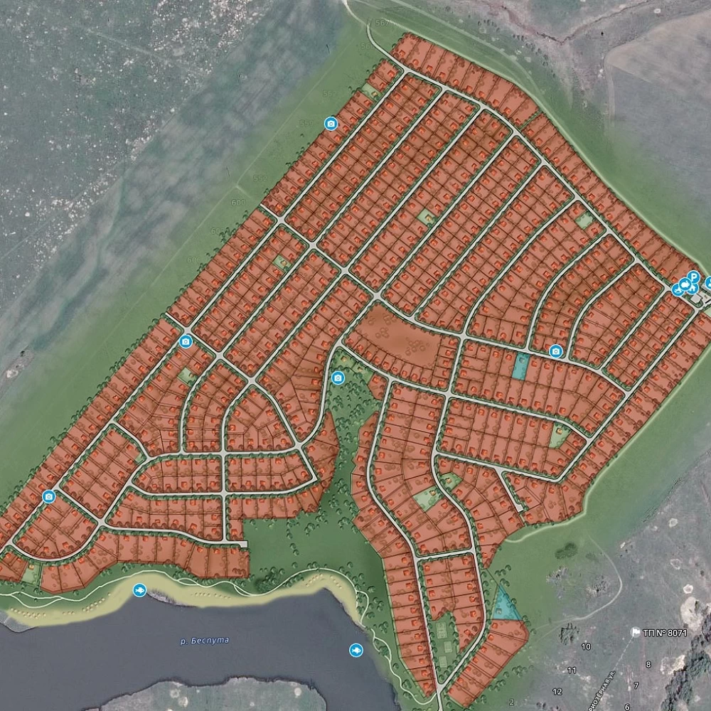 План поселка Окунево