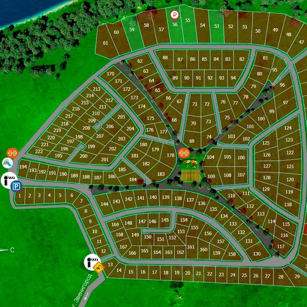 План поселка Река-река