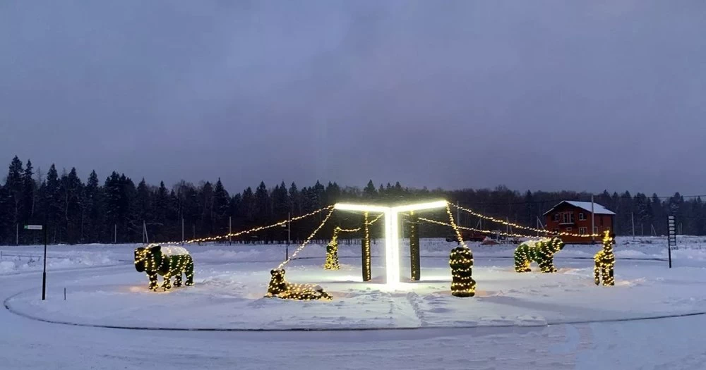Новости о посёлке Поселок украсили в новому году