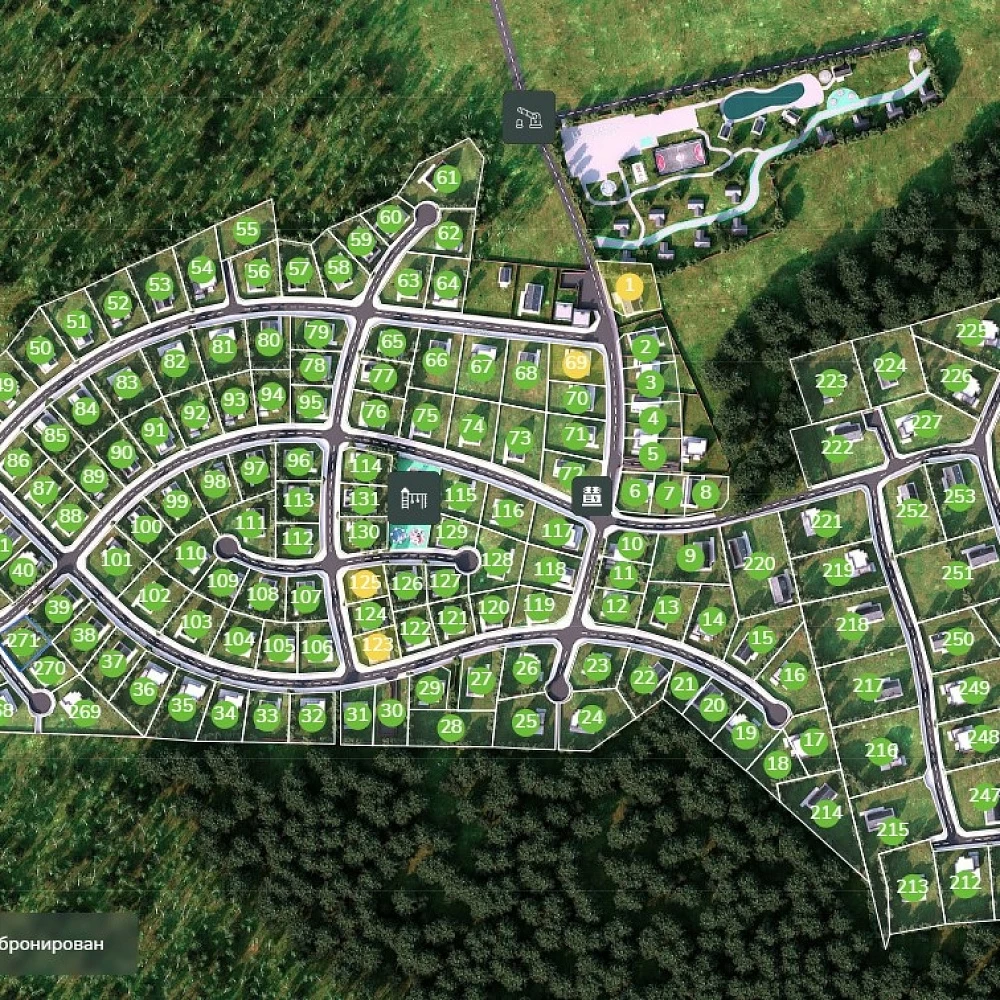 План поселка Лесная миля