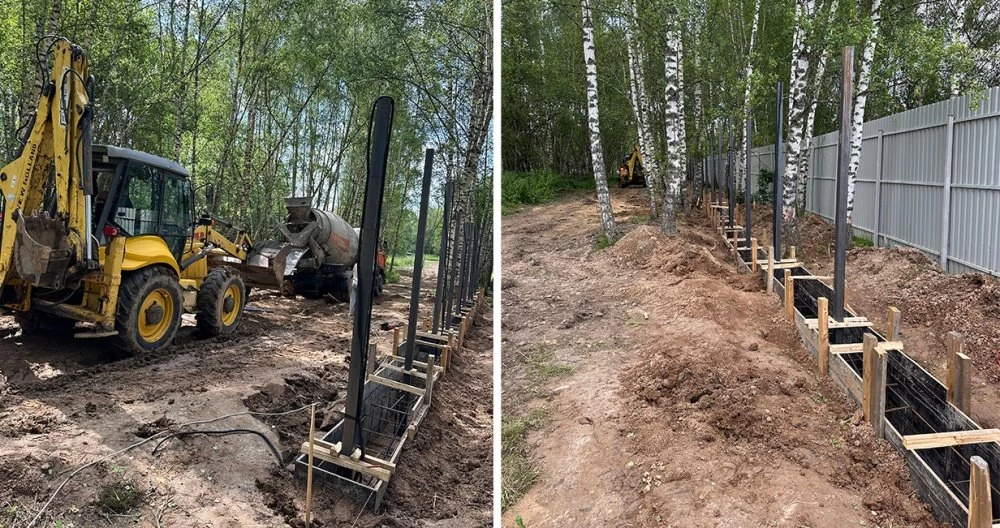 Новости о посёлке Начался монтаж чистового ограждения