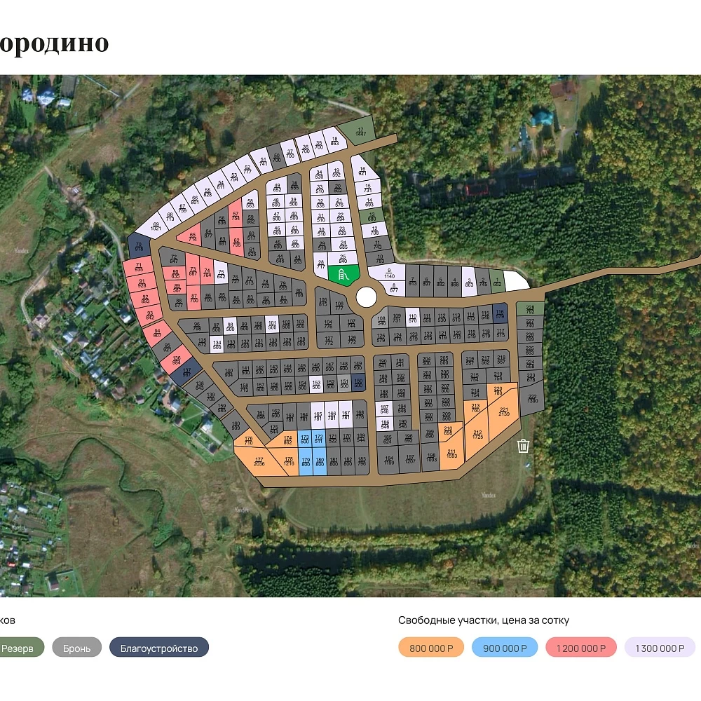 План поселка Бородино