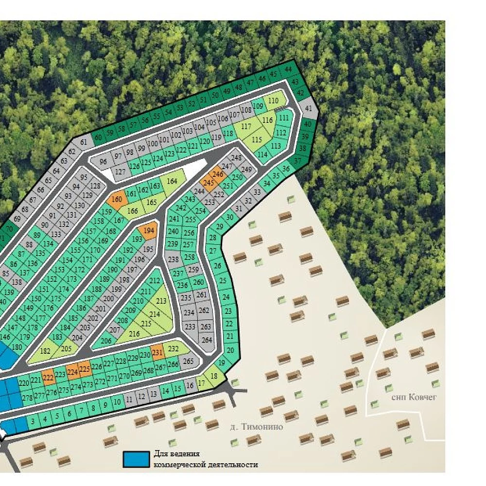 План поселка Кедрица (1 очередь)