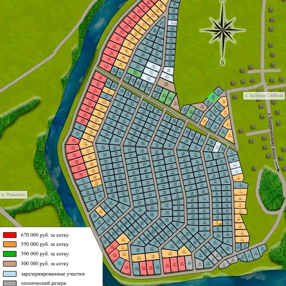 План поселка Пахра Ривер Парк