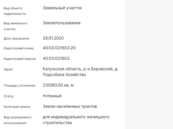 Скрин ЕГРН Онлайн