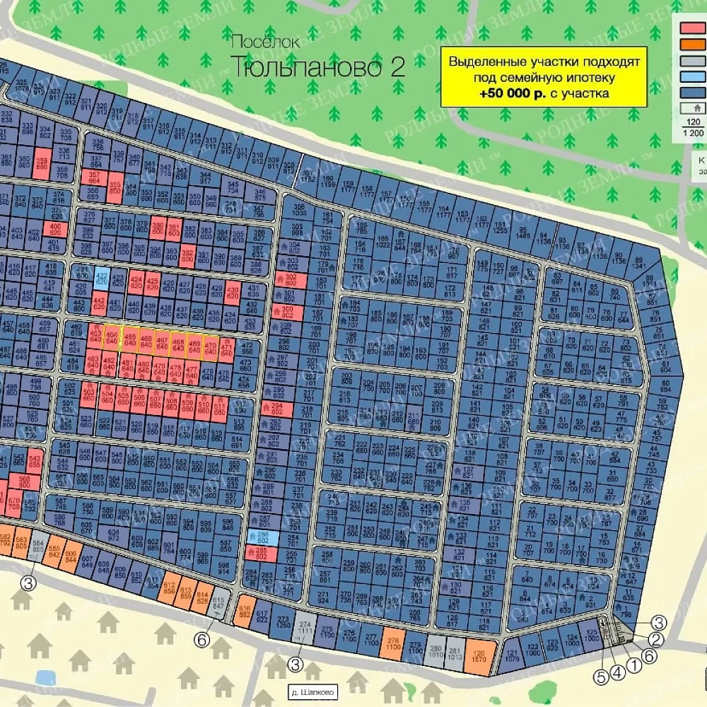 План поселка Тюльпаново-2