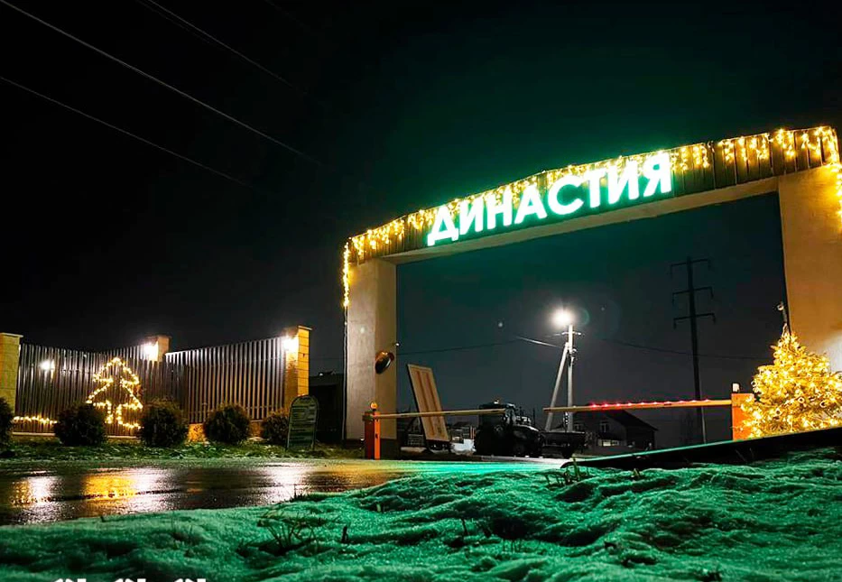 Новости о посёлке Въездная группа украшена к новому году