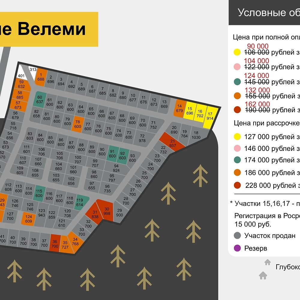 План поселка Новые Велеми
