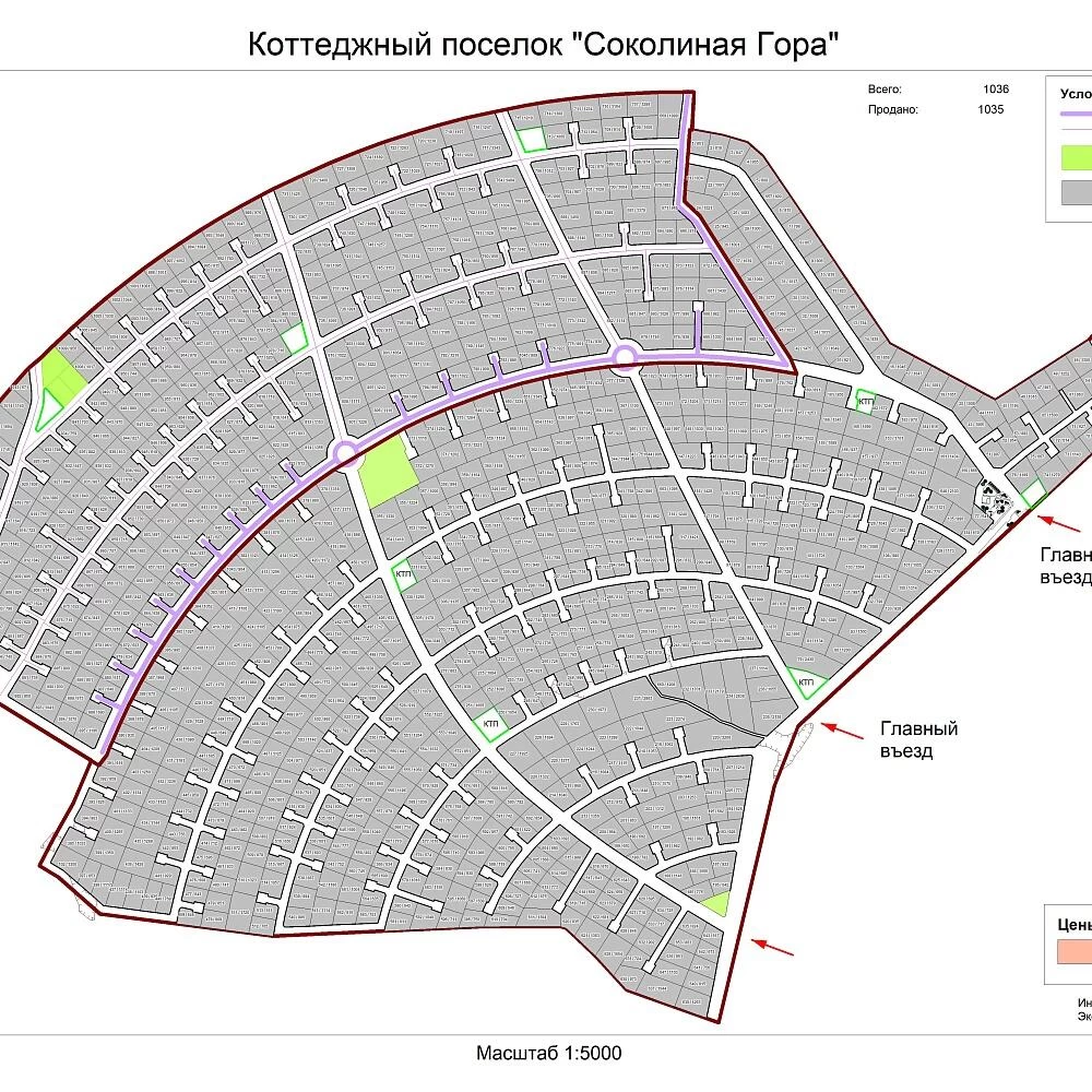 План поселка Соколиная Гора