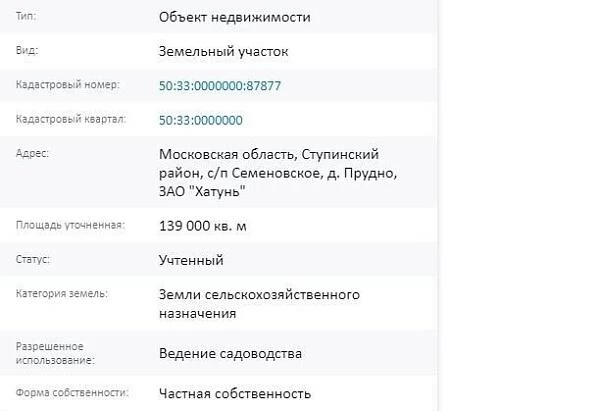 Скрин ЕГРН Онлайн