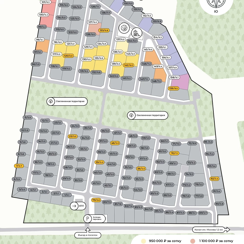 План поселка Юрьево Парк