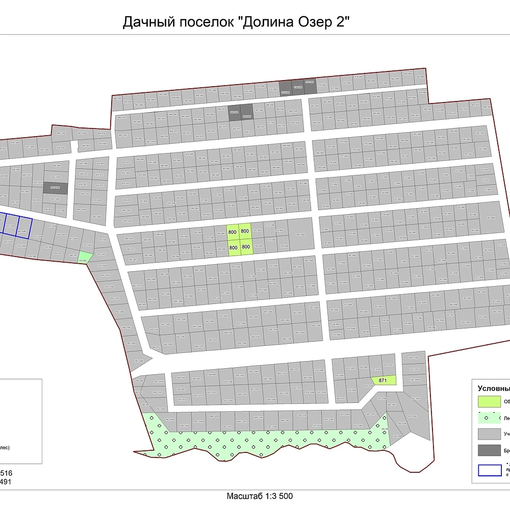 План поселка Долина Озер 2