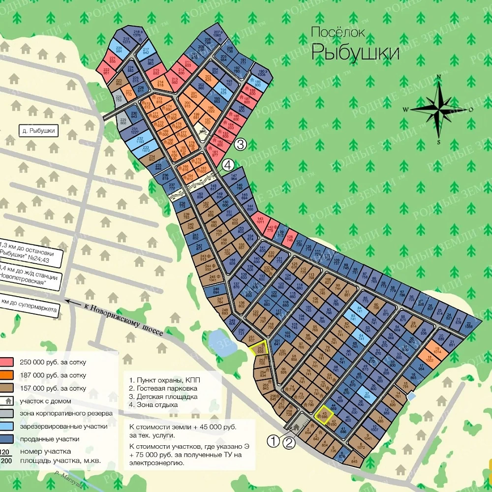 План поселка Рыбушки