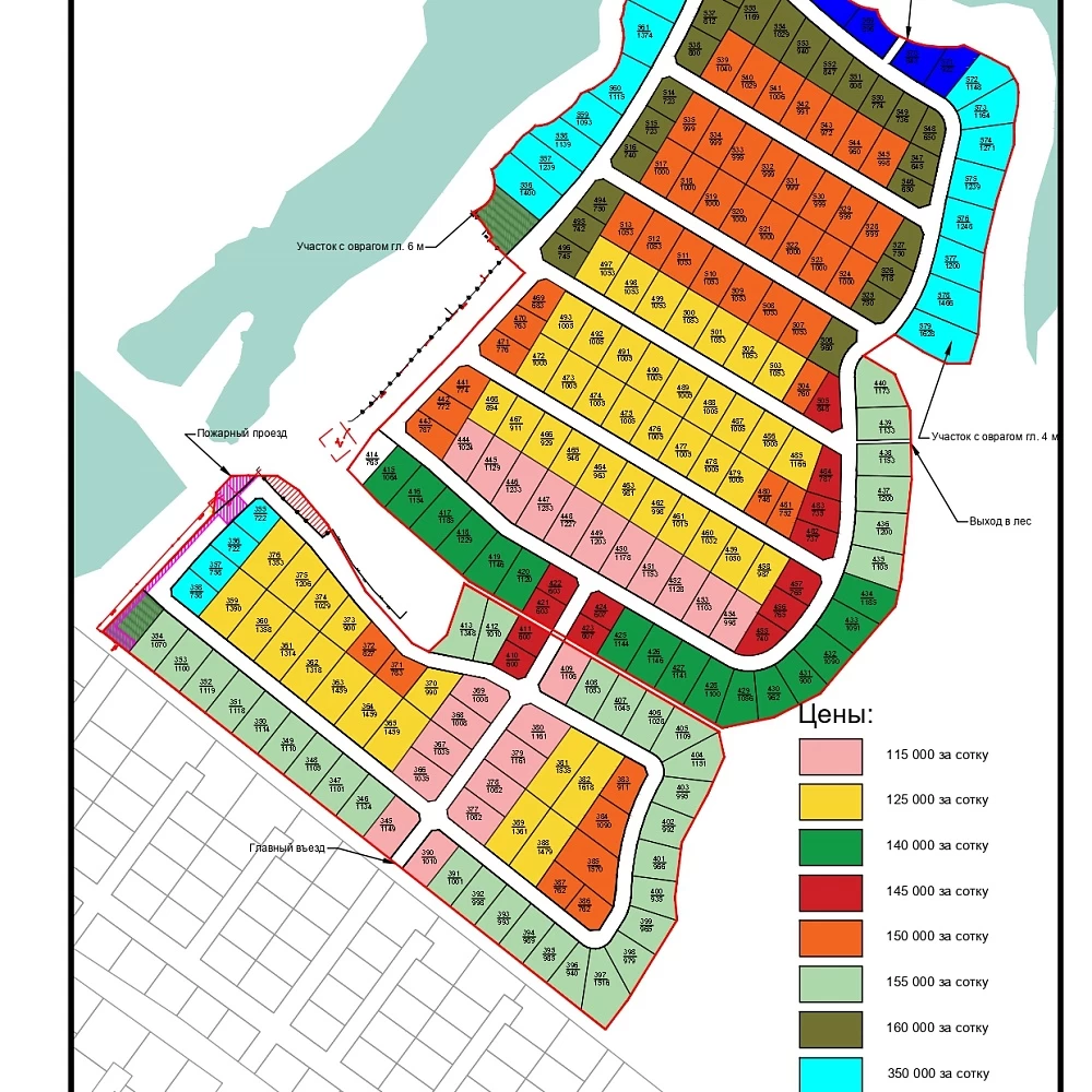 План поселка Никитские пруды (2 очередь)