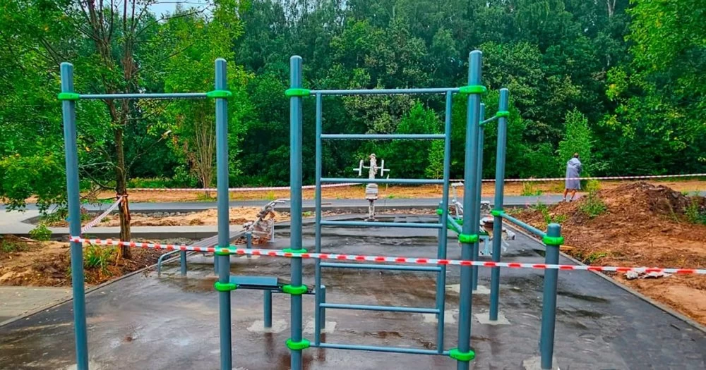 Новости о посёлке Построена площадка с тренажерами